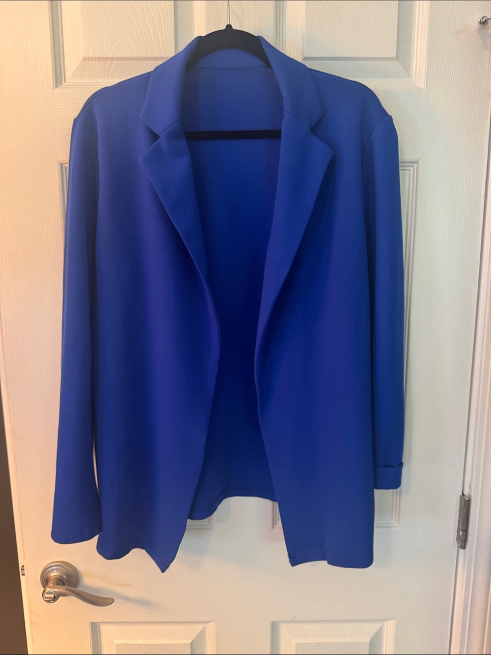 Women's Open-Front Blue Blazer Jacket - large